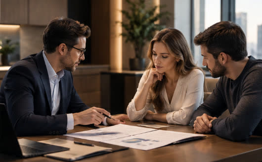 Incontro di consulenza con una coppia